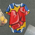 Pop Art Boxing Gloves Print Men's Bodysuit