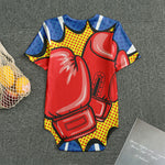 Pop Art Boxing Gloves Print Men's Bodysuit
