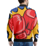 Pop Art Boxing Gloves Print Men's Bomber Jacket