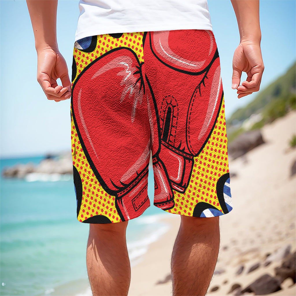 Pop Art Boxing Gloves Print Men's Cargo Shorts
