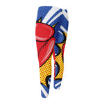 Pop Art Boxing Gloves Print Men's Compression Pants
