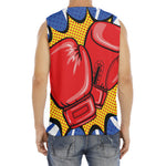 Pop Art Boxing Gloves Print Men's Fitness Tank Top