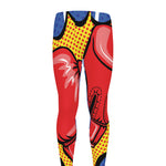 Pop Art Boxing Gloves Print Men's leggings