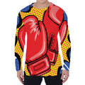 Pop Art Boxing Gloves Print Men's Long Sleeve T-Shirt
