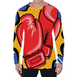 Pop Art Boxing Gloves Print Men's Long Sleeve T-Shirt