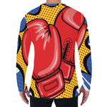 Pop Art Boxing Gloves Print Men's Long Sleeve T-Shirt