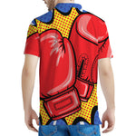 Pop Art Boxing Gloves Print Men's Polo Shirt