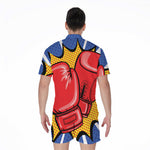 Pop Art Boxing Gloves Print Men's Rompers