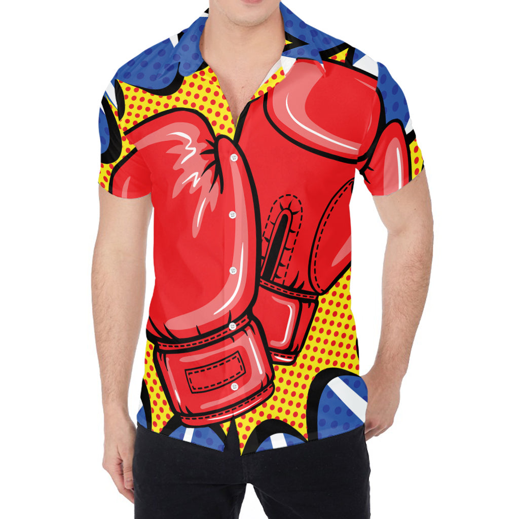 Pop Art Boxing Gloves Print Men's Shirt