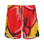 Pop Art Boxing Gloves Print Men's Sports Shorts