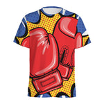 Pop Art Boxing Gloves Print Men's Sports T-Shirt