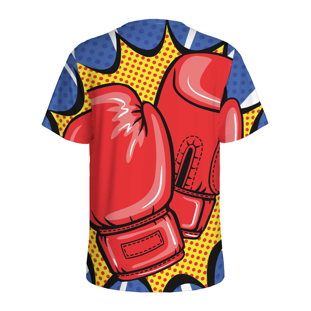 Pop Art Boxing Gloves Print Men's Sports T-Shirt