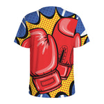 Pop Art Boxing Gloves Print Men's Sports T-Shirt