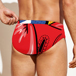 Pop Art Boxing Gloves Print Men's Swim Briefs