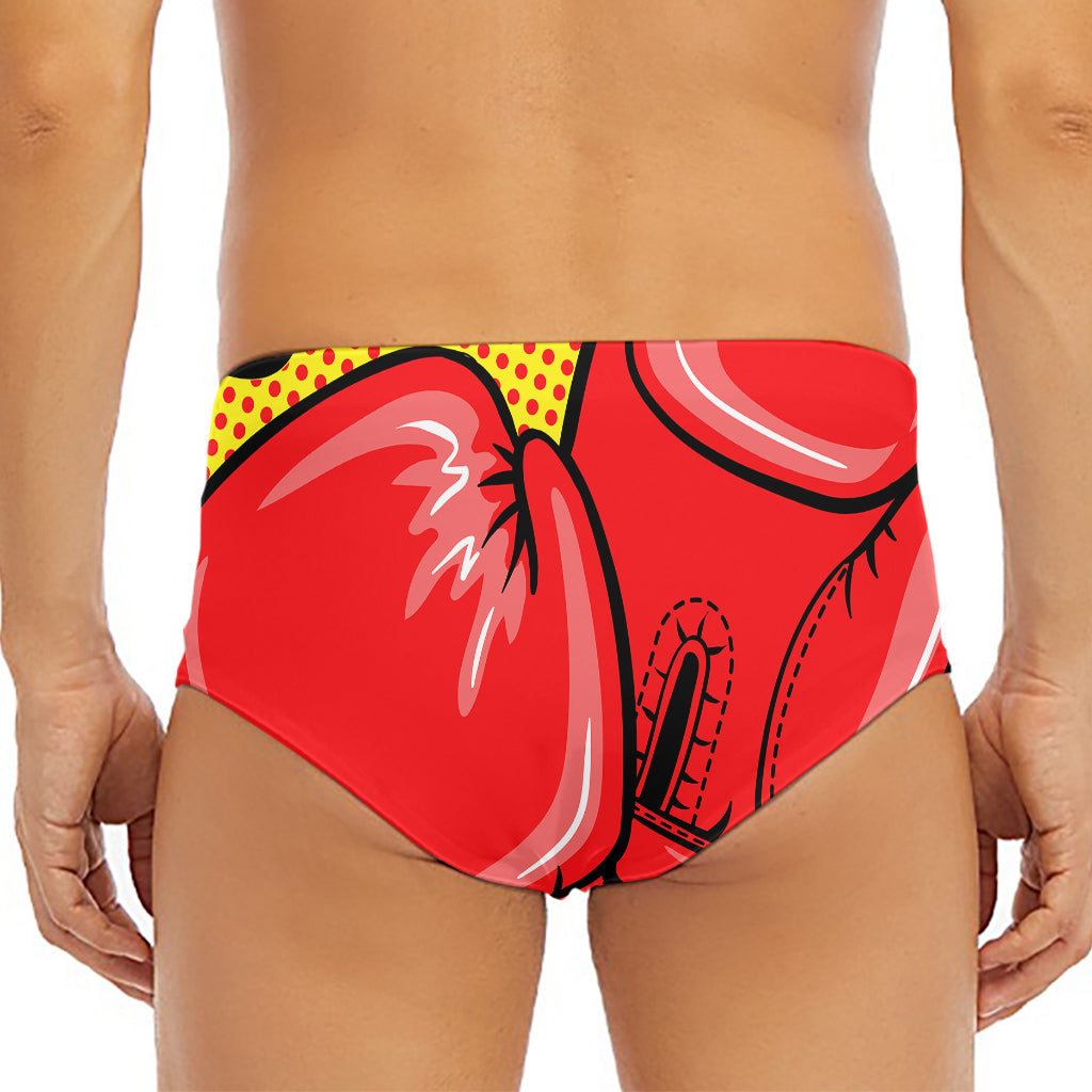 Pop Art Boxing Gloves Print Men's Triangle Swim Briefs