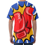Pop Art Boxing Gloves Print Men's Velvet T-Shirt