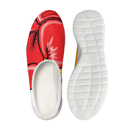 Pop Art Boxing Gloves Print Mesh Casual Shoes