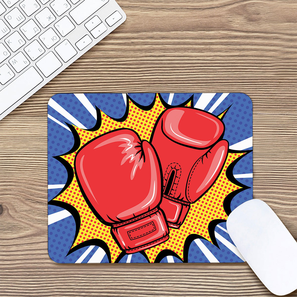 Pop Art Boxing Gloves Print Mouse Pad