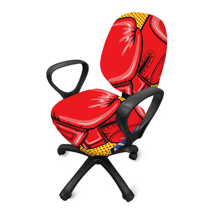 Pop Art Boxing Gloves Print Office Chair Cover