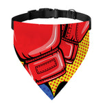 Pop Art Boxing Gloves Print Over The Collar Dog Bandana