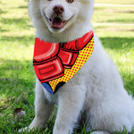 Pop Art Boxing Gloves Print Over The Collar Dog Bandana