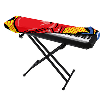 Pop Art Boxing Gloves Print Piano Keyboard Cover