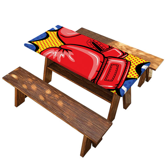 Pop Art Boxing Gloves Print Picnic Table Cover