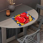 Pop Art Boxing Gloves Print Placemat