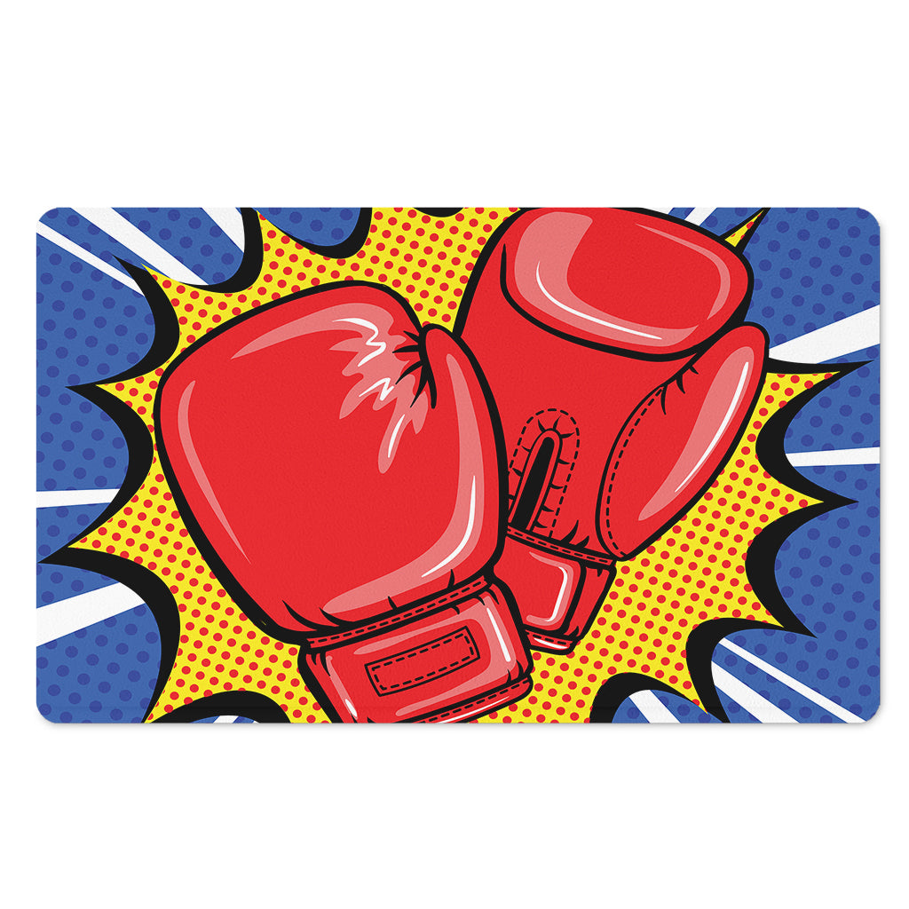 Pop Art Boxing Gloves Print Polyester Doormat