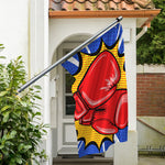 Pop Art Boxing Gloves Print Polyester Flag