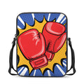 Pop Art Boxing Gloves Print Rectangular Crossbody Bag
