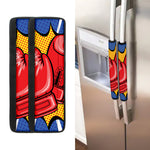 Pop Art Boxing Gloves Print Refrigerator Handle Covers