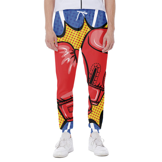 Pop Art Boxing Gloves Print Scuba Joggers