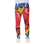 Pop Art Boxing Gloves Print Scuba Joggers