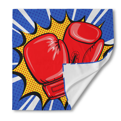 Pop Art Boxing Gloves Print Silk Bandana