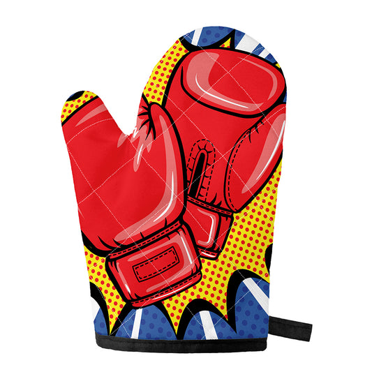 Pop Art Boxing Gloves Print Single Oven Mitt