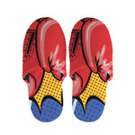 Pop Art Boxing Gloves Print Slippers