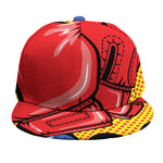 Pop Art Boxing Gloves Print Snapback Cap