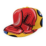 Pop Art Boxing Gloves Print Snapback Cap
