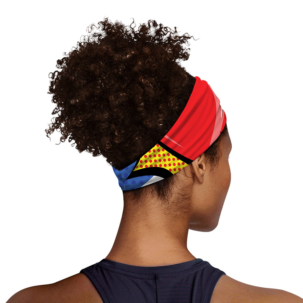 Pop Art Boxing Gloves Print Sports Headband