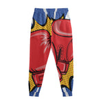 Pop Art Boxing Gloves Print Sweatpants