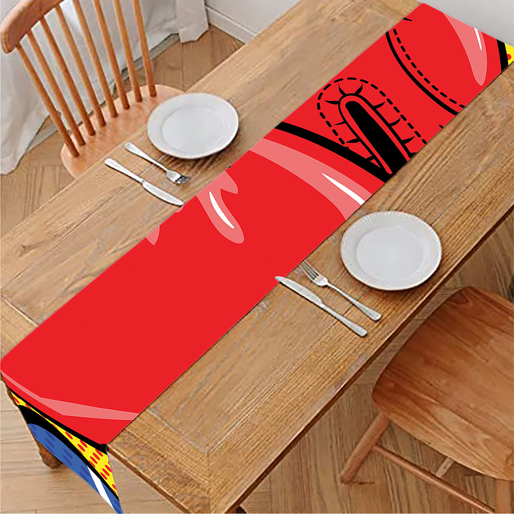 Pop Art Boxing Gloves Print Table Runner