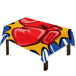 Pop Art Boxing Gloves Print Tablecloth