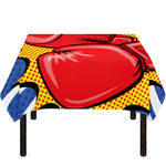 Pop Art Boxing Gloves Print Tablecloth
