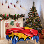 Pop Art Boxing Gloves Print Tablecloth