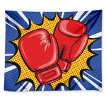 Pop Art Boxing Gloves Print Tapestry
