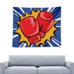 Pop Art Boxing Gloves Print Tapestry