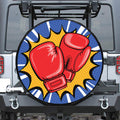Pop Art Boxing Gloves Print Tire Cover