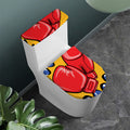 Pop Art Boxing Gloves Print Toilet Lid And Tank Cover Set