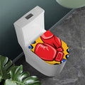 Pop Art Boxing Gloves Print Toilet Lid Cover